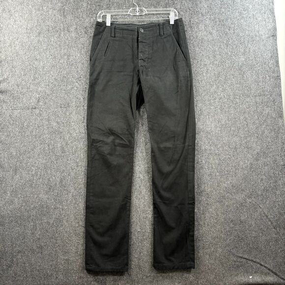 AllSaints Pants Women's W28 Black Chino Button Fly Slim - Picture 1 of 8